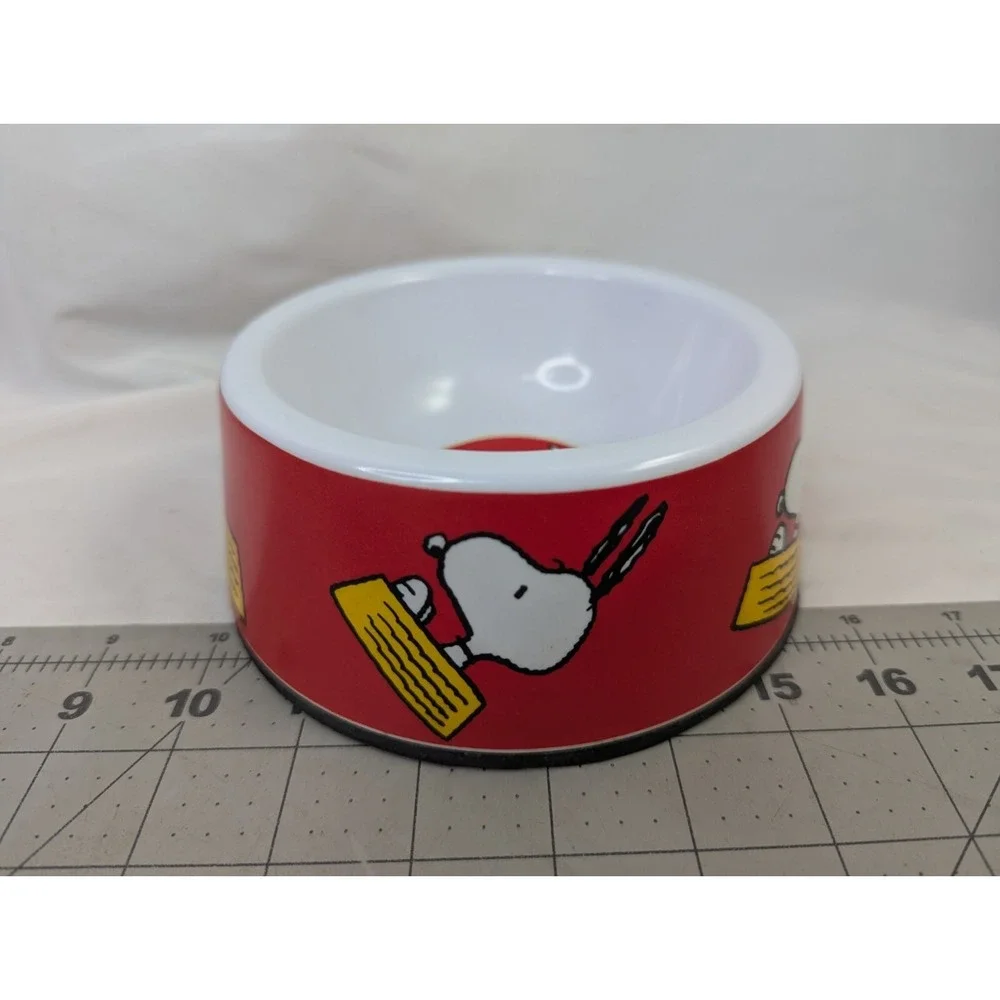 Trudeau Peanuts Snoopy Pet‎ Dish Red White
